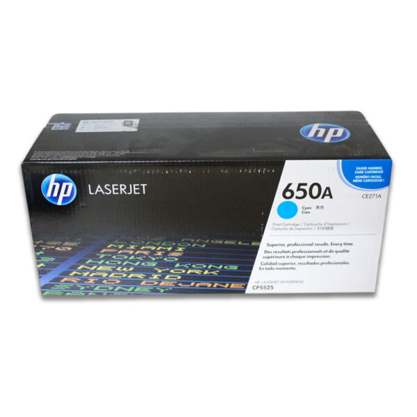 Toner Hp 650A Cyan Ce271A 15K Pág. M750n Original Toner Hp 650A Cyan Ce271A 15K Pág. M750n Original