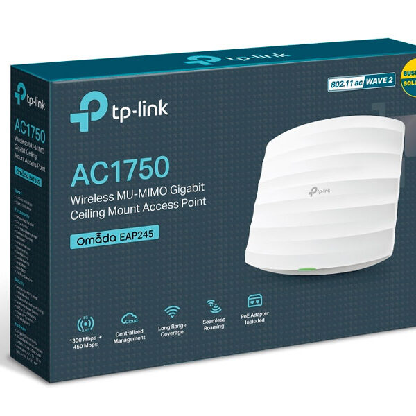 ACCESS POINT TP-LINK EAP245-  OMADA AC1750 WIRELESS MU-MIMO ACCESS POINT TP-LINK EAP245-  OMADA AC1750 WIRELESS MU-MIMO