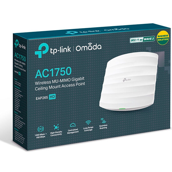 ACCESS POINT TP-LINK OMADA  EAP265 HD AC1750 WIRELESS MU-MIMO ACCESS POINT TP-LINK OMADA  EAP265 HD AC1750 WIRELESS MU-MIMO