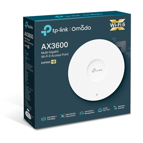 ACCESS POINT TP-LINK OMADA EAP660 AX3600 CEILING MOUNT WIFI-6 ACCESS POINT TP-LINK OMADA EAP660 AX3600 CEILING MOUNT WIFI-6