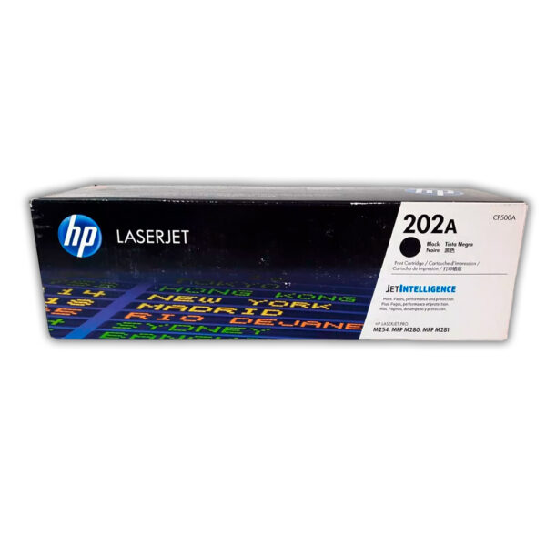 Toner Hp Cf500A (202A) Negro M254dw, M254dn 1,400 pág original Toner Hp Cf500A (202A) Negro M254dw, M254dn 1,400 pág original