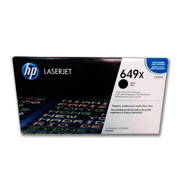 Toner Hp Ce260X (649X) Negro CP4025, CP4525 17000 pág Original Toner Hp Ce260X (649X) Negro CP4025, CP4525 17000 pág Original