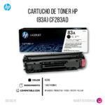 Toner Hp Cf283Ad (83AD) Negro M125a, M125nw 1,500 pág Original - Imagen 2