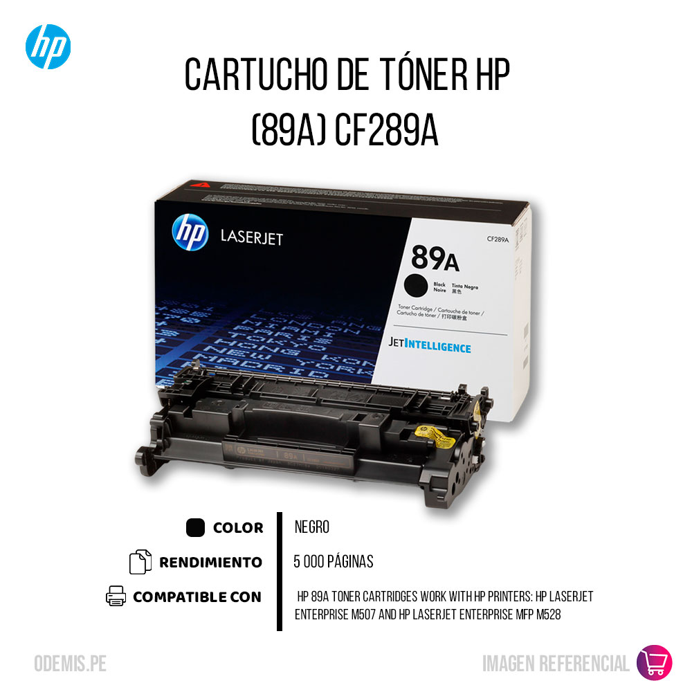 Cf289A-TONER-HP-89A-NEGRO-CARTUCHO_3 Toner Hp Cf289A (89A) Negro M507, M528 5000 pág Original - Imagen 2