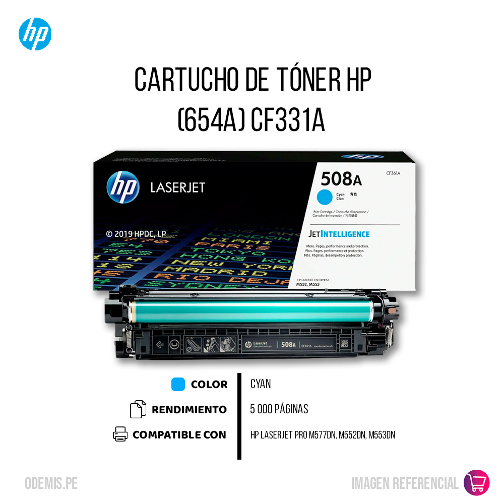 Cf331A-TONER-HP-508A-cyan-CARTUCHO_3 Toner Hp Cf361A (508A) Cyan M552, M553 5000 pág Original - Imagen 2