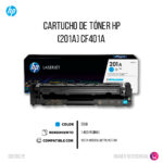 Toner Hp Cf401A (201A) Cyan M252n, M274n 1,400 pág Unico - Imagen 2