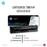 Toner Hp Cf401X (201X) Cyan M274n, M277dw 2300 pág Original - Imagen 2