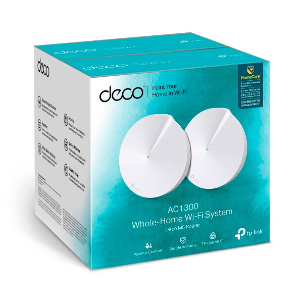 DECO TP-LINK WIFI SYSTEM M5-2  AC1300 -2 PACK