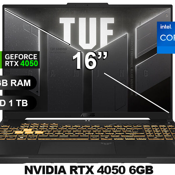LAPTOP ASUS TUF GAMING FX607VU-RL091/ I7-13620H/ 16GB/ SSD1TB/ RTX4050-6GB/ 16/ FREE LAPTOP ASUS TUF GAMING FX607VU-RL091/ I7-13620H/ 16GB/ SSD1TB/ RTX4050-6GB/ 16/ FREE