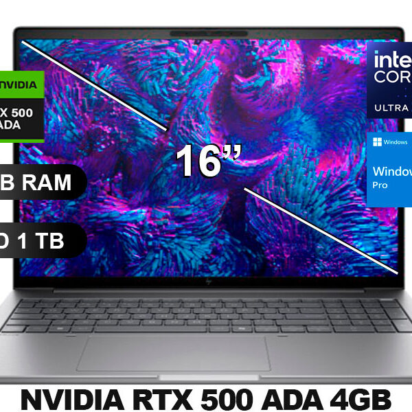 LAPTOP WS HP ZBOOK 8G1I ULTRA 7-255H/ 32GB/ SSD1TB/ RTX500 4GB/ W11P/ BN4E7LT/ 16 LAPTOP WS HP ZBOOK 8G1I ULTRA 7-255H/ 32GB/ SSD1TB/ RTX500 4GB/ W11P/ BN4E7LT/ 16