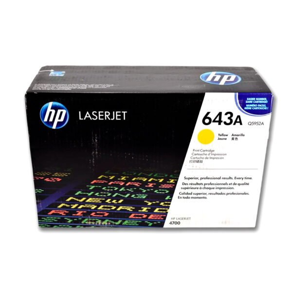Toner Hp Q5952A (643A) Yellow 4700dn, 4700nv 10,000 pág Unico Toner Hp Q5952A (643A) Yellow 4700dn, 4700nv 10,000 pág Unico