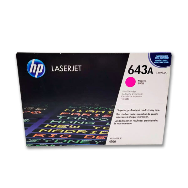 Toner Hp Q5953A (643A) Magenta 4700dn, 4700dtn 10000 pág Original Toner Hp Q5953A (643A) Magenta 4700dn, 4700dtn 10000 pág Original