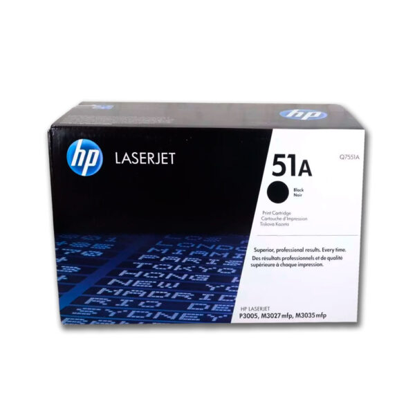 Toner Hp Q7551A (51A) Negro P3005, P3005d 6500 pág Original Toner Hp Q7551A (51A) Negro P3005, P3005d 6500 pág Original