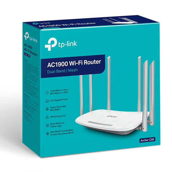 ROUTER TP-LINK ARCHER C86 AC1900 DOBLE BANDA WIRELESS ROUTER TP-LINK ARCHER C86 AC1900 DOBLE BANDA WIRELESS