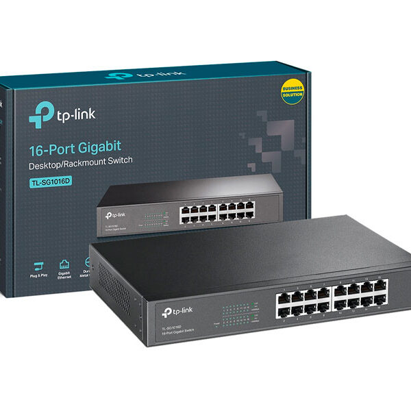 SWITCH TP-LINK 16PORT 10/100/1000 GIBABIT TL-SG1016 SWITCH TP-LINK 16PORT 10/100/1000 GIBABIT TL-SG1016