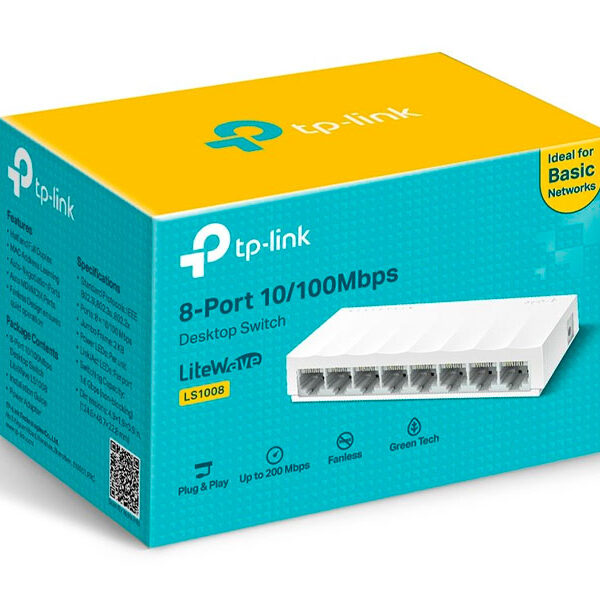 SWITCH TP-LINK 8PORTS LS1008 8 -PORT 10/100MBPS/LITEWAVE SWITCH TP-LINK 8PORTS LS1008 8 -PORT 10/100MBPS/LITEWAVE