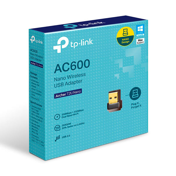 ADAPTADOR TP-LINK USB AC600 DOBLE BANDA T2UNANO ADAPTADOR TP-LINK USB AC600 DOBLE BANDA T2UNANO