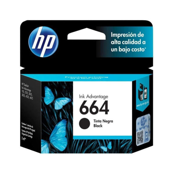 Tinta Hp F6V29Al (664) Negro 120 Pgs Tinta Hp F6V29Al (664) Negro 120 Pgs