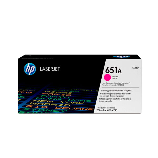 Toner Hp Ce343A (651A) L.J. Ent 700 Magenta 16K Pg Toner Hp Ce343A (651A) L.J. Ent 700 Magenta 16K Pg