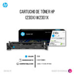 Toner Hp W2301X (230X) Cyan 4303dwe, 4303dw 5500 pag Original - Imagen 2